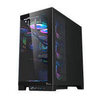 MEIJI Boitier PC Gaming, PC para Juegos con Configuración Completa, Caja de PC Gamer de Torre Completa, Gabinete para PC Gamer, Caja de PC MATX, Caja de Ordenador de Escritorio