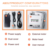 Kit de moteur de pièce à main dentaire KEUO 40000 tr/min, moteur turbine sans balais avec pièce à main contre-angle, écran tactile LCD et trois préréglages
