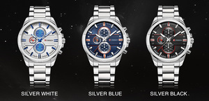 Orologi al Quarzo di Lusso da Uomo CURREN 8274 Nuovi Orologi da Polso Business in Acciaio Completo Casual Impermeabili con Movimento Ronda - Product Image 6