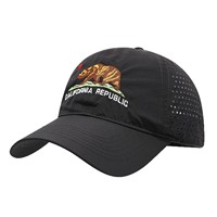 Casquette de baseball style américain avec broderie d'ours grimpant, en PVC, 6 panneaux, séchage rapide, vintage, sportive, réglable, mode urbaine, protection solaire