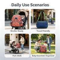 Sac à dos MGB ISO extensible pour maman, sac à langer pour bébé avec porte-gobelet, sangles de poussette, personnalisable ODM OEM 600D 900D BSCI