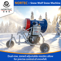 Canon à neige entièrement automatique, fabrication directe d'usine, machine à neige artificielle pour station de ski, parc de neige, équipement de fabrication de neige en plein air