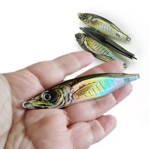 MISTER JIGGING leurres de pêche en mer plomb antimoine poissons leurres métal jig pêche em impression 3d métal leurre jig 80g