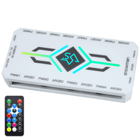 SNOWMAN H9 Professional Smart ARGB PWM Fan Controller Hub 5V SYNC avec carte mère LED alimenté à distance PC refroidissement pour ordinateurs de bureau