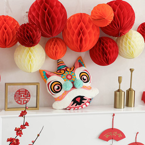 Décoration murale en papier nid d'abeille Double Bonheur Magpie pour mariage, fiançailles, chambre et salon - Product Image 4