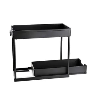 Under Sink Organizer Pull Out Cabinet Organizer 2 Tier Slide Out Sink Shelf Cabinet Storage Shelves Storage For Bathroom