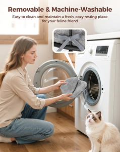 Кошачья настольная кровать, регулируемая по 360 ° и высоте кровать для кошки, для стола, вмещает до 40 фунтов, плюшевый чехол для машинной стирки - Product Image 5