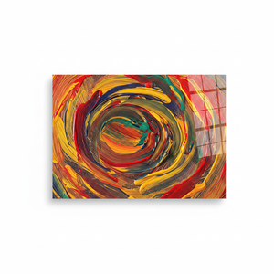 Vibrantes Espirales Abstractas: Arte Moderno Impreso en Lienzo, Arte en Vidrio Templado - Product Image 2