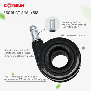 Neue Produkte Möbel Rollen Hot Selling <span class=keywords><strong>Pu</strong></span> Hohl buchse Typ Möbel Lenkrad - Product Image 3