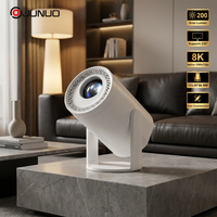 Projecteur LED intelligent portable JUNUO TURN1 avec WiFi6, prise en charge 4K, 200 lumens ANSI pour le home cinéma et l'utilisation professionnelle