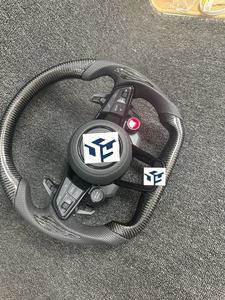 Volante de coche para Audi RS4 A4 B8.5 TT 8J A4 B6 4F S8 D4 S4 B8.B9 RS3 8V A6 C6 4F TT <span class=keywords><strong>MK1</strong></span> Volante de fibra de carbono forjado - Product Image 4