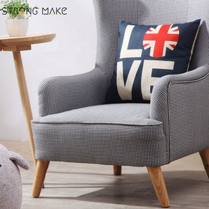 Stile nordico casa moderna poltrona divano in <span class=keywords><strong>tessuto</strong></span> mobili soggiorno divano singolo - Product Image 4