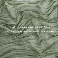 Chemin de Table Gaze de Coton Vert Sauge 3M Rustique Nappe Bohème 120 Pouces pour Mariage et Réception
