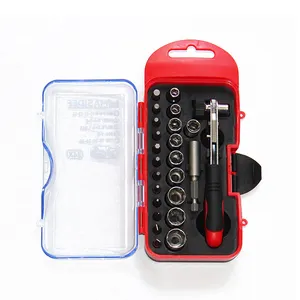 Good End Price 24 Pieces DIY Hand Tools Set Precision Ratchet Bit Holder Hexagonal Adapter UM1304 Made In China