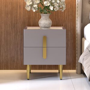 Mesa de Noche de Madera Sólida de Lujo con Acabado Natural para Dormitorio, Hotel y Espacios Interiores Premium - Product Image 1