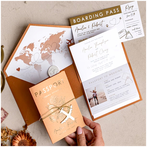 Tarjetas <span class=keywords><strong>de</strong></span> Invitación <span class=keywords><strong>de</strong></span> Boda con Diseño <span class=keywords><strong>de</strong></span> <span class=keywords><strong>Mapa</strong></span> del <span class=keywords><strong>Mundo</strong></span>, Papel Offset, Colores y Logotipos Personalizados - Product Image 4