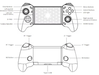 Manette de jeu sans fil ergonomique à conception rétractable pour ANDROID IOS PC Joystick