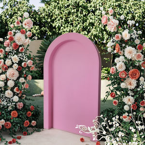 Arco Moderno in PVC <span class=keywords><strong>Rosa</strong></span> per Sfondi di Matrimoni, Feste e Baby Shower - Decorazione Murale per Arredamento - Product Image 3