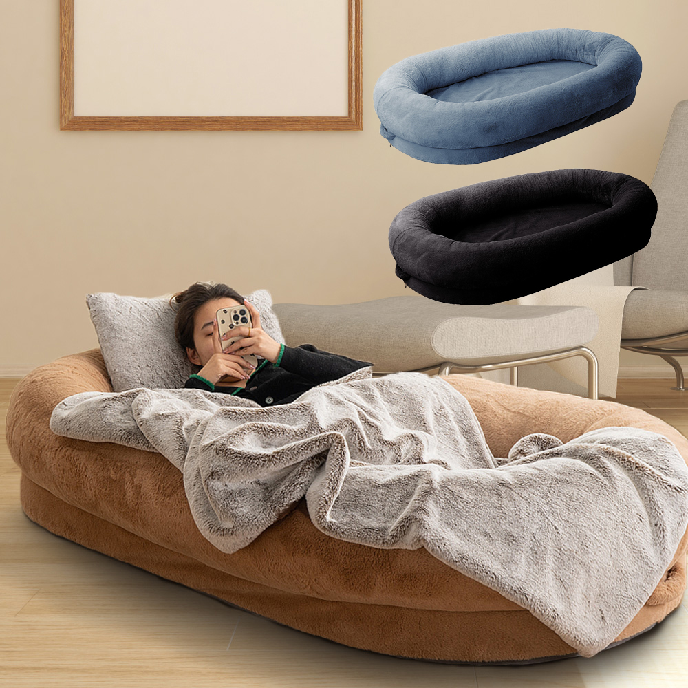 Водонепроницаемая моющаяся длинная Съемная Нескользящая кровать для домашних животных из искусственного меха, аксессуары для улицы, гигантская кровать большого размера для взрослых собак, 140 год