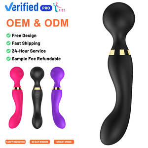 Mainan Seks Vibrador - <span class=keywords><strong>Vibrator</strong></span> <span class=keywords><strong>Dildo</strong></span> Dua Ujung untuk Wanita, 20 Pola & 8 Kecepatan untuk Stimulasi Klitoris dan Titik G - Product Image 1