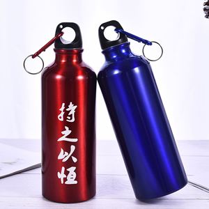 Grosir botol air Aluminium Aloi ringan Promosi portabel logo kustom botol air Aluminium olahraga mendaki sepeda