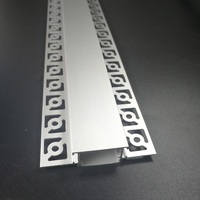 Profilé LED en aluminium encastré sans cadre SDW064 avec bride pour cloison sèche, taille 62 x 14 mm