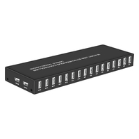FJ-US1016 Fjgear Prix d'usine USB2.0 Prise en charge des téléphones Apple Contrôleur USB synchrone 16 ports pour PC