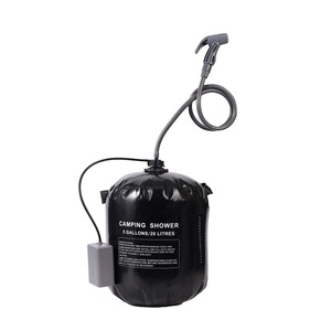 Sac de Rangement d'Eau Portable 20L en PVC Anti-Fuite <span class=keywords><strong>pour</strong></span> Randonnée, Personnalisable, <span class=keywords><strong>pour</strong></span> Camping et <span class=keywords><strong>Douche</strong></span>, Impression Monocouleur Noir - Product Image 1