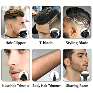 DOODA 6 en 1 Recortadora de Barba para Hombre, Impermeable IPX6, Recargable por USB-C, Batería de 1400mAh, <span class=keywords><strong>Afeitadora</strong></span> Eléctrica Inalámbrica - Product Image 5