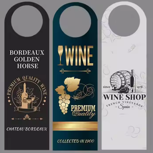 Tùy chỉnh in logo thương hiệu thẻ giấy rượu vang & Chai Nước cổ treo thẻ - Product Image 3