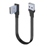 Cable USB 2.0 de Silicona Suave, Conectores de Extensión USB-A Macho a Hembra, Diseño en Forma de L, Transmisión de Datos, Alimentación de Energía para Computadora