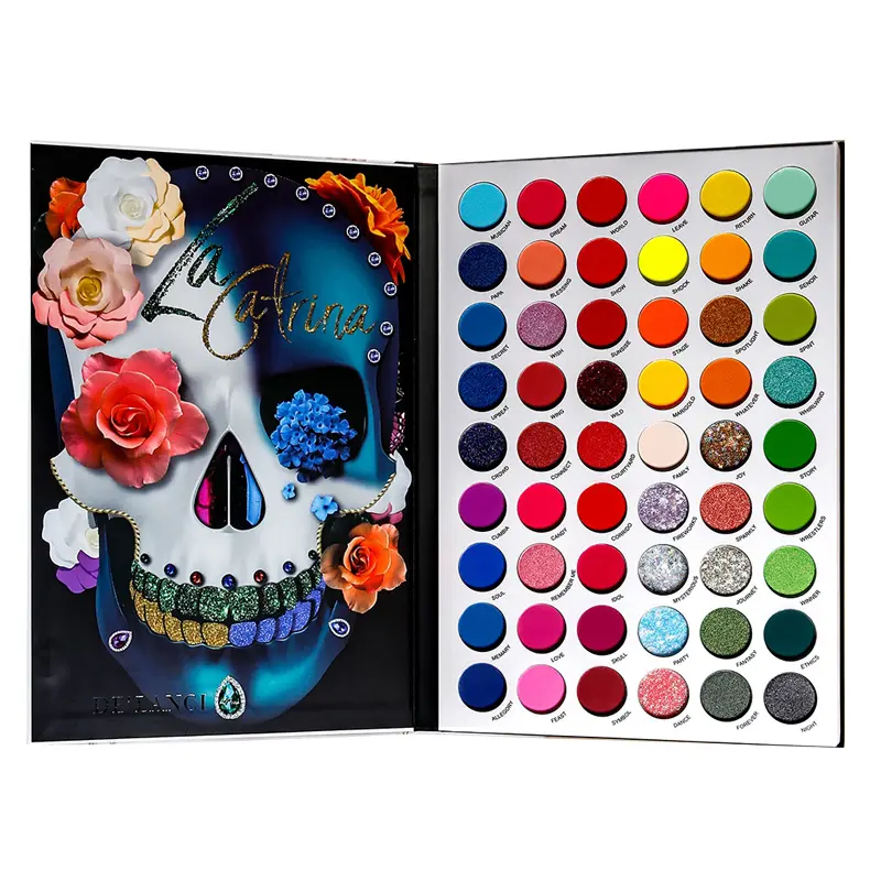 Hot Sale DELANCI 54 Farbe La Catrina Lidschatten Make-up Palette Hoch pigment Lidschatten von höchster Qualität