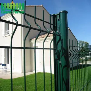 Personnalisé Haute Qualité Galvanisé Acier Métal PVC Enduit 3d V Pliage Courbe Jardin Ferme Soudé Treillis Métallique Clôture de Panneau