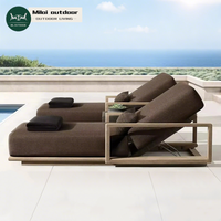 Chaise longue de piscine en teck pour extérieur, idéale pour villa, hôtel, terrasse – Vente chaude usine