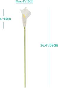 Venta Directa de Fábrica, Flor Artificial de Lirio de Cala, Tacto Realista, Tallo Individual, Decoración para Bodas y Hogar, para Arreglos Florales - Product Image 2