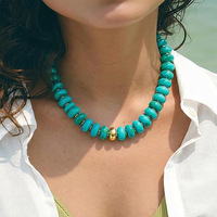 Collier CELES Bohème Géométrique en Perles d'Imitation et Plastique pour Femme, Simple et Polyvalent, Fait Main, Idéal Cadeau