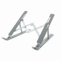Support d'ordinateur portable pliable en alliage d'aluminium, ergonomique, réglable en hauteur et en inclinaison, pour le travail collaboratif sur bureau
