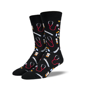 Nouvelles chaussettes créatives <span class=keywords><strong>pour</strong></span> hommes, motifs de dessins animés, outils de barbier, caca, médicaments, <span class=keywords><strong>pompier</strong></span>, infirmier, médecin, profession - Product Image 4