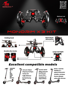 Kit de actualización <span class=keywords><strong>MONORIM</strong></span> X3, actualización de dos ruedas, absorción de impactos dual de tres ruedas para scooter <span class=keywords><strong>xiaomi</strong></span> m365/pro1/Pro2/mi3 - Product Image 2