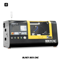CTMACH 220V Petite machine à tourner CNC horizontale à un seul brocheur, à usage moyen, à banc plat, avec système d'enseignement Black Box