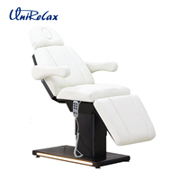Lit de soin chauffant de luxe pour spa, fauteuil médical de salon de beauté, lit de massage électrique pour cils et visage