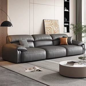 Элитный кожаный диван «Слоновье ухо» — итальянский прямой минималистичный диван премиум-класса для гостиной - Product Image 3