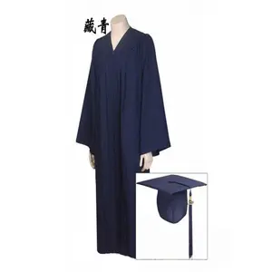 New Model Student Ceremony Gown With Cap Black Color Satin Student Ceremony Gowns Graduation Wear Gowns