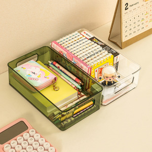 Transparent Plastic Storage Boxes With Drawers Large <b>Small</b> Size <b>Desk</b> Organizer For Makeup Sundries Pet Material - Product Image 1