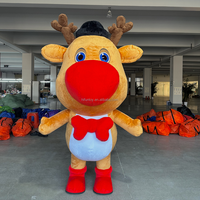 Funtoys Costume de mascotte de Noël gonflable pour adulte, animal publicitaire géant, costume gonflable de cerf pour la fête d'Halloween 2m