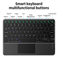 Clavier sans fil portable noir 78 touches avec pavé tactile, interface USB, pour tablette PC, livraison rapide, nouveau style mécanique, disposition UK