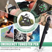 Tout-en-un Équipement de survie d'urgence en plein air Wilderness SOS Essential Tools Hiking Tactical Bug Out Bag Survival Kits