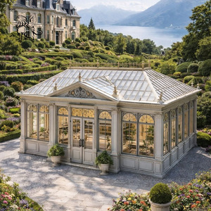Serre <span class=keywords><strong>en</strong></span> verre de style victorien personnalisée BLVE avec cadre blanc pour terrasse arrière-cour, cour et véranda <span class=keywords><strong>en</strong></span> <span class=keywords><strong>fer</strong></span> forgé - Product Image 2