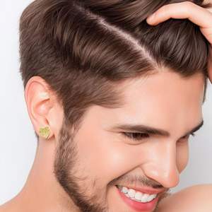 2025 नई ट्रेंडी ताजा मीठे सोने के दिल के आकार के स्टड इयररिंग्स फैशन गहने - Product Image 5