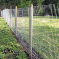 Clôture de ranch en fil de fer galvanisé à mailles larges pour l'élevage de bétail - Maille durable et résistante à la rouille